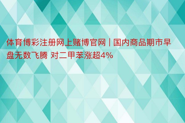 体育博彩注册网上赌博官网 | 国内商品期市早盘无数飞腾 对二甲苯涨超4%